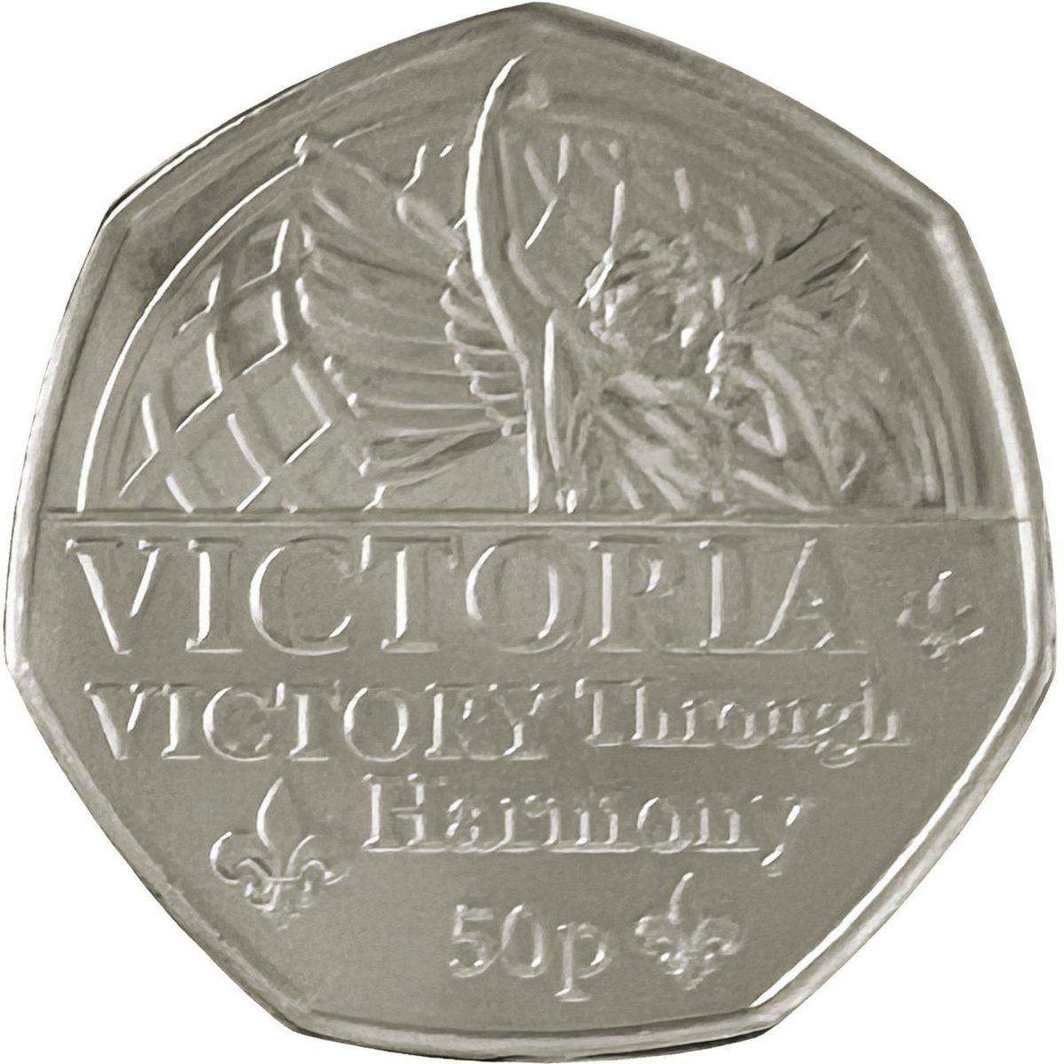 Jersey 50 Pence - Elizabeth II Platinum Jubilee - Victoria reverse