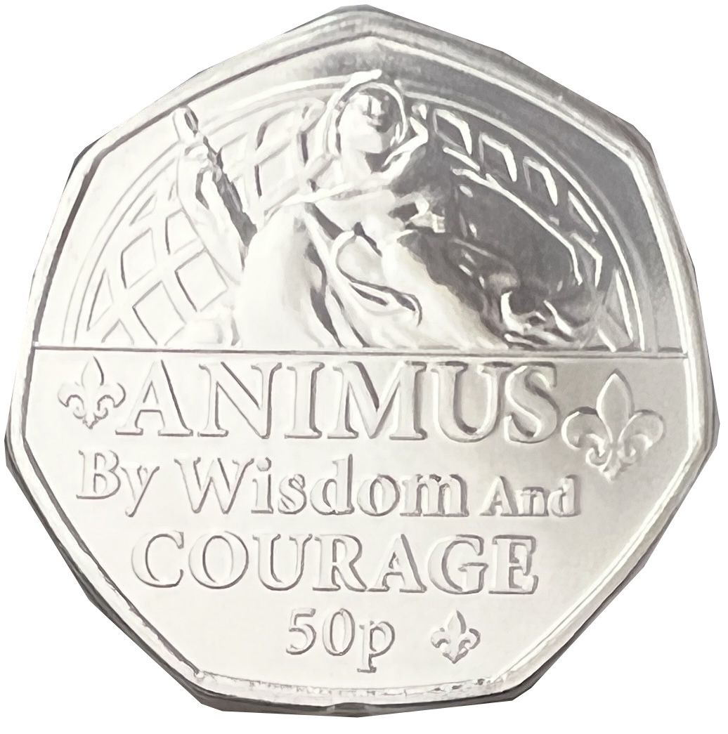 Jersey 50 Pence - Elizabeth II Platinum Jubilee - Animus reverse