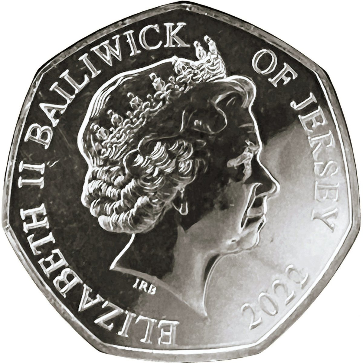 Jersey 50 Pence - Elizabeth II Platinum Jubilee - Caritas obverse