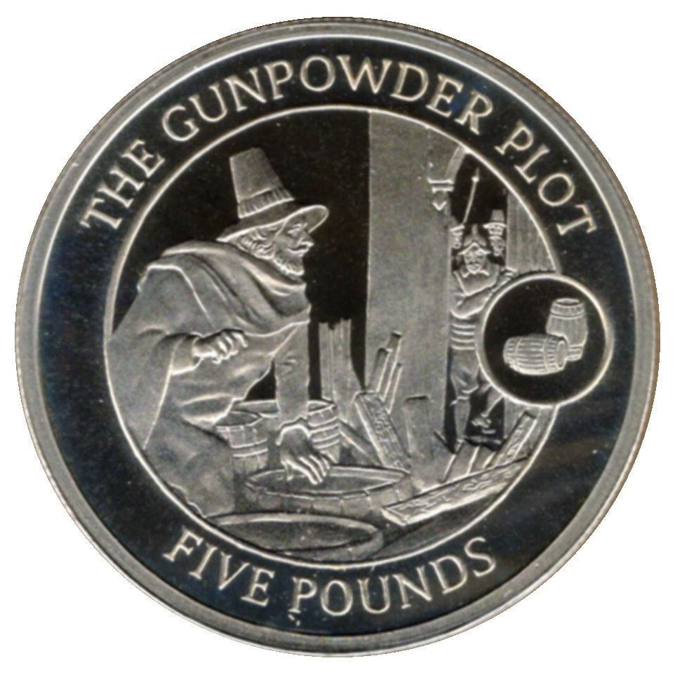 Gibraltar 5 Pounds - Elizabeth II Gunpowder Plot