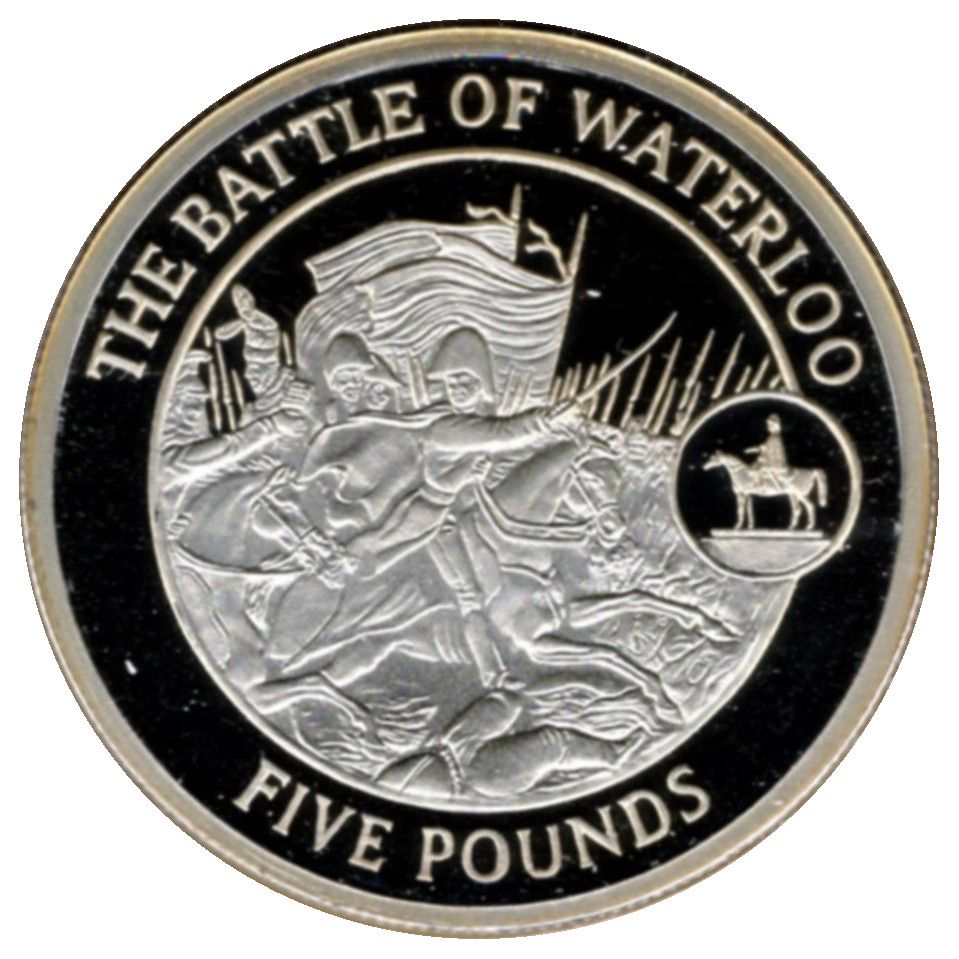 Gibraltar 5 Pounds - Elizabeth II Battle of Waterloo
