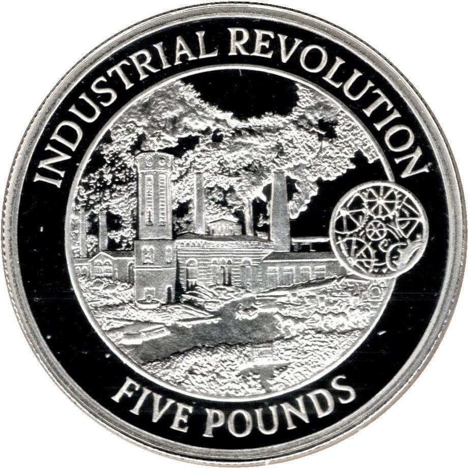 Gibraltar 5 Pounds - Elizabeth II Industrial Revolution