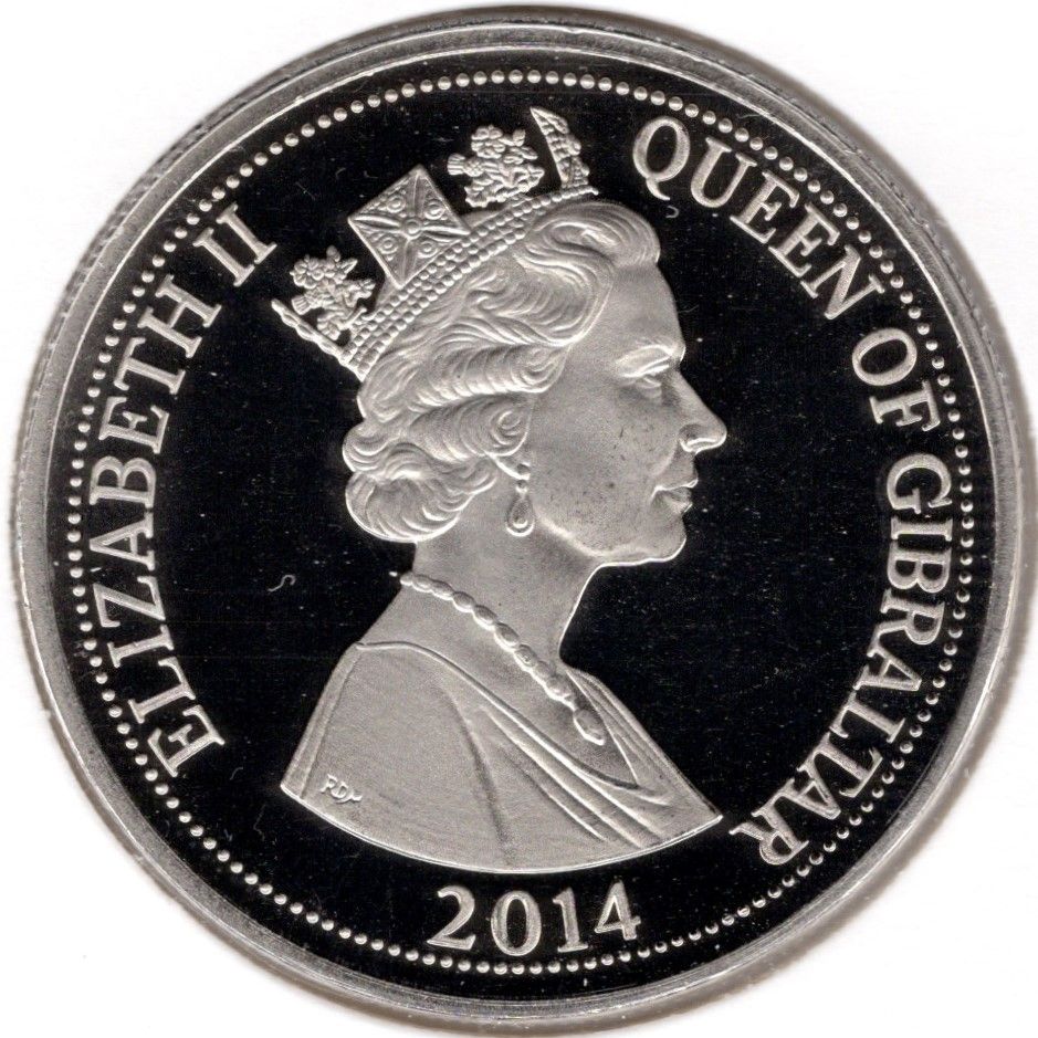 Gibraltar 1 Crown - Elizabeth II WW1 Air obverse