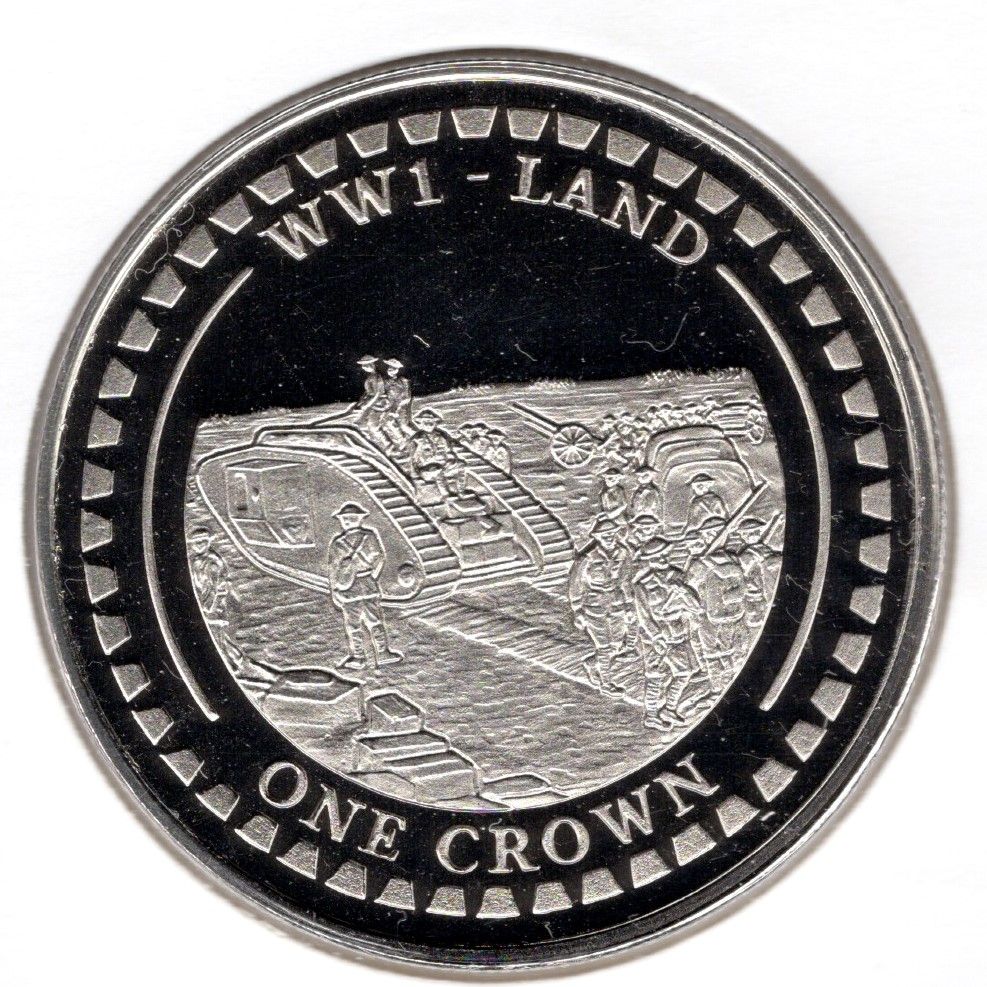 Gibraltar 1 Crown - Elizabeth II WW1 Land