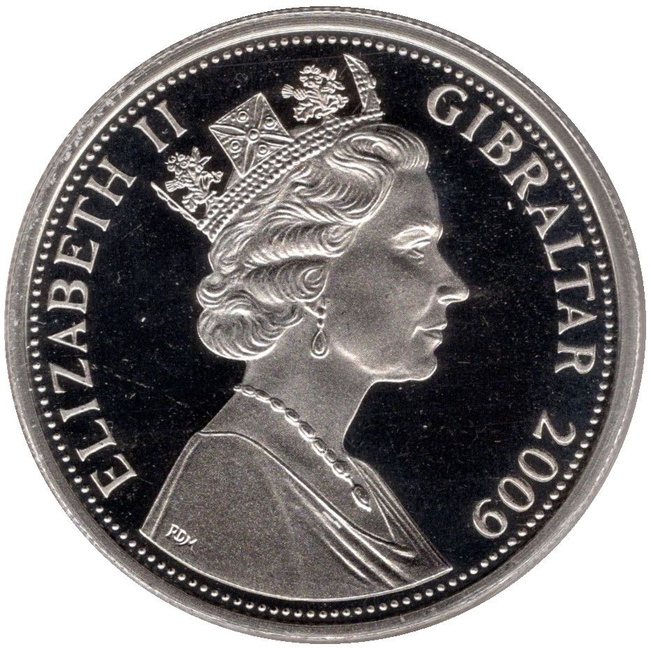 Gibraltar 1 Crown - Elizabeth II BAe Sea Harrier obverse