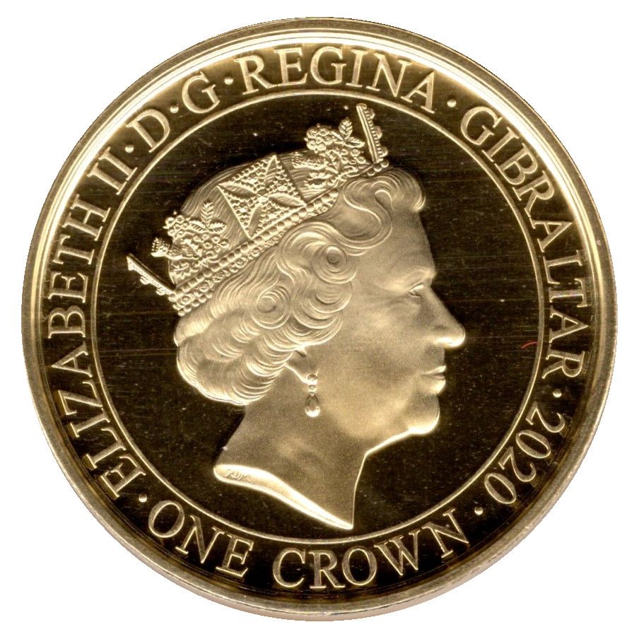 Gibraltar 1 Crown - Elizabeth II Eyes on the Sky obverse