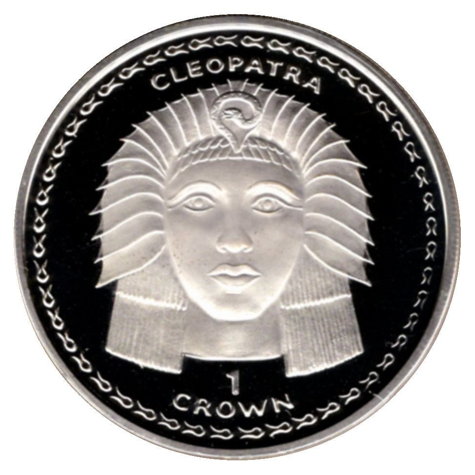 Gibraltar 1 Crown - Elizabeth II Cleopatra; Silver proof reverse