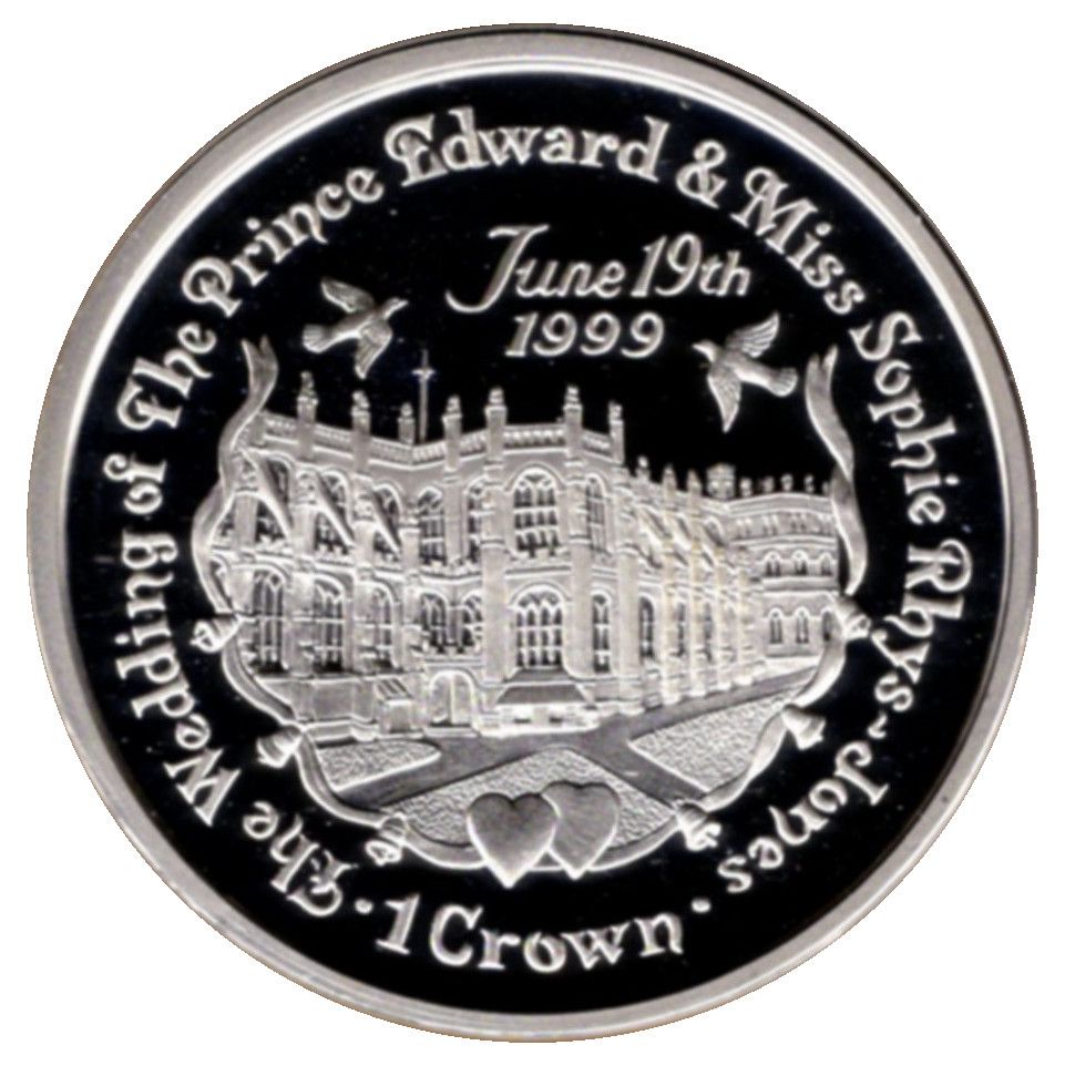 Gibraltar 1 Crown - Elizabeth II St George's Chapel; Silver proof reverse