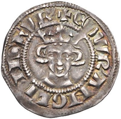 1 Penny - Edward I Sterling type; class 8b obverse