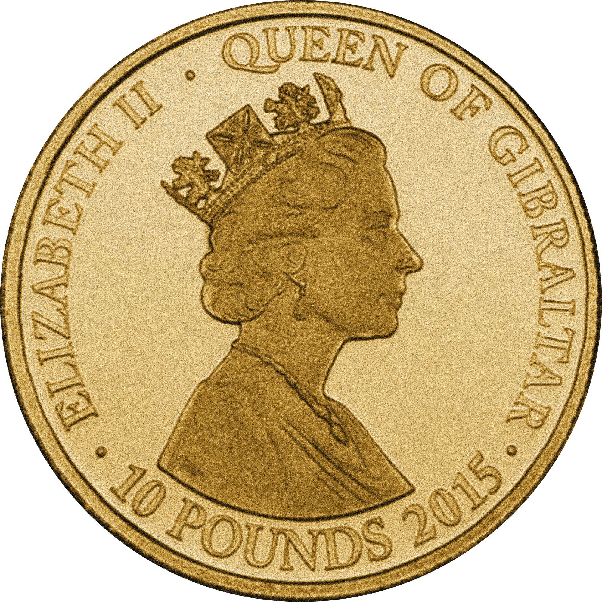 Gibraltar 10 Pounds - Elizabeth II Sir Winston Churchill obverse