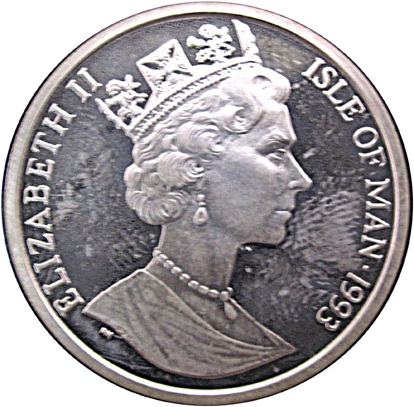 Isle of Man 10 Pounds - Elizabeth II F1 World Championships obverse