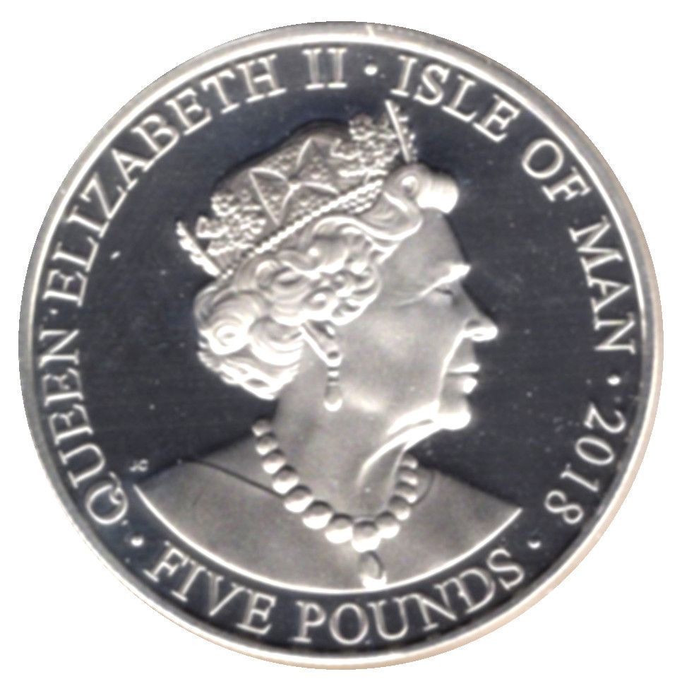 Isle of Man 5 Pounds - Elizabeth II Centenary of the First World War obverse
