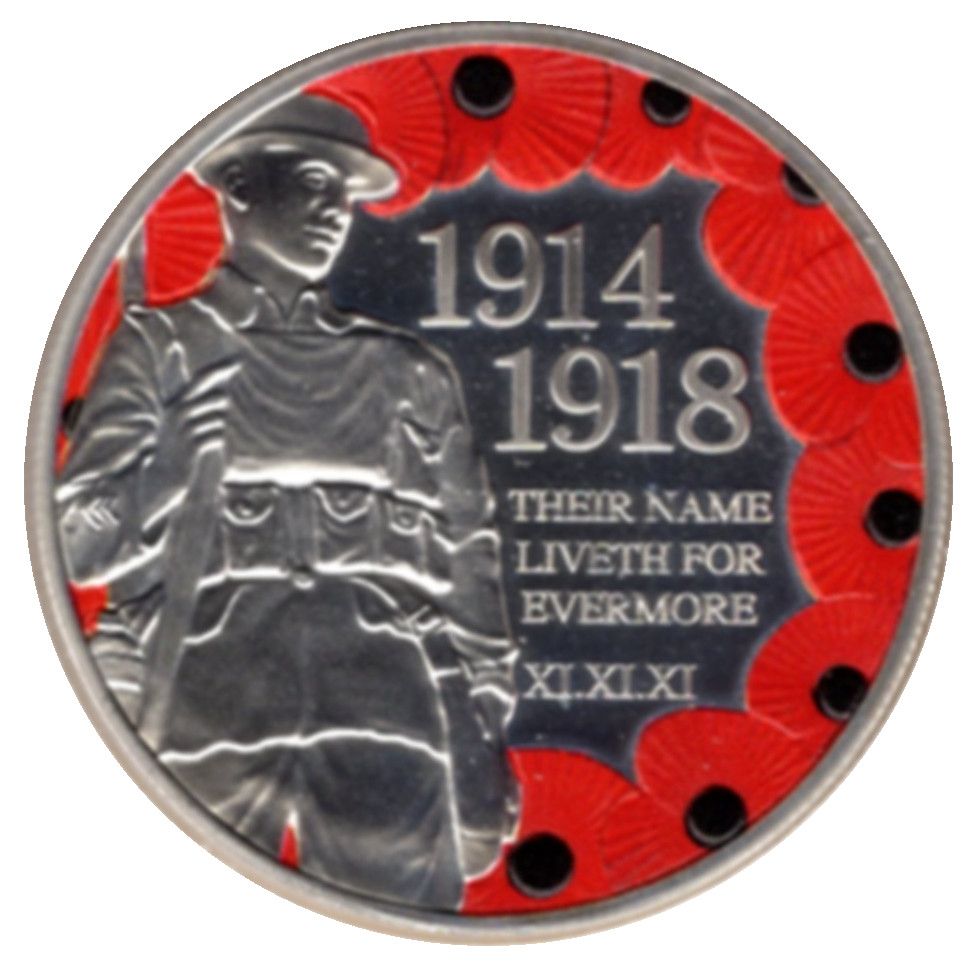 Isle of Man 5 Pounds - Elizabeth II Centenary of the First World War