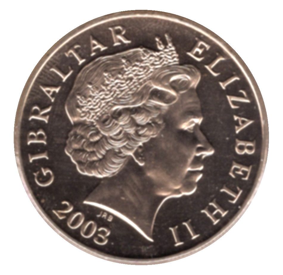Gibraltar 5 Pounds - Elizabeth II Elizabeth I obverse