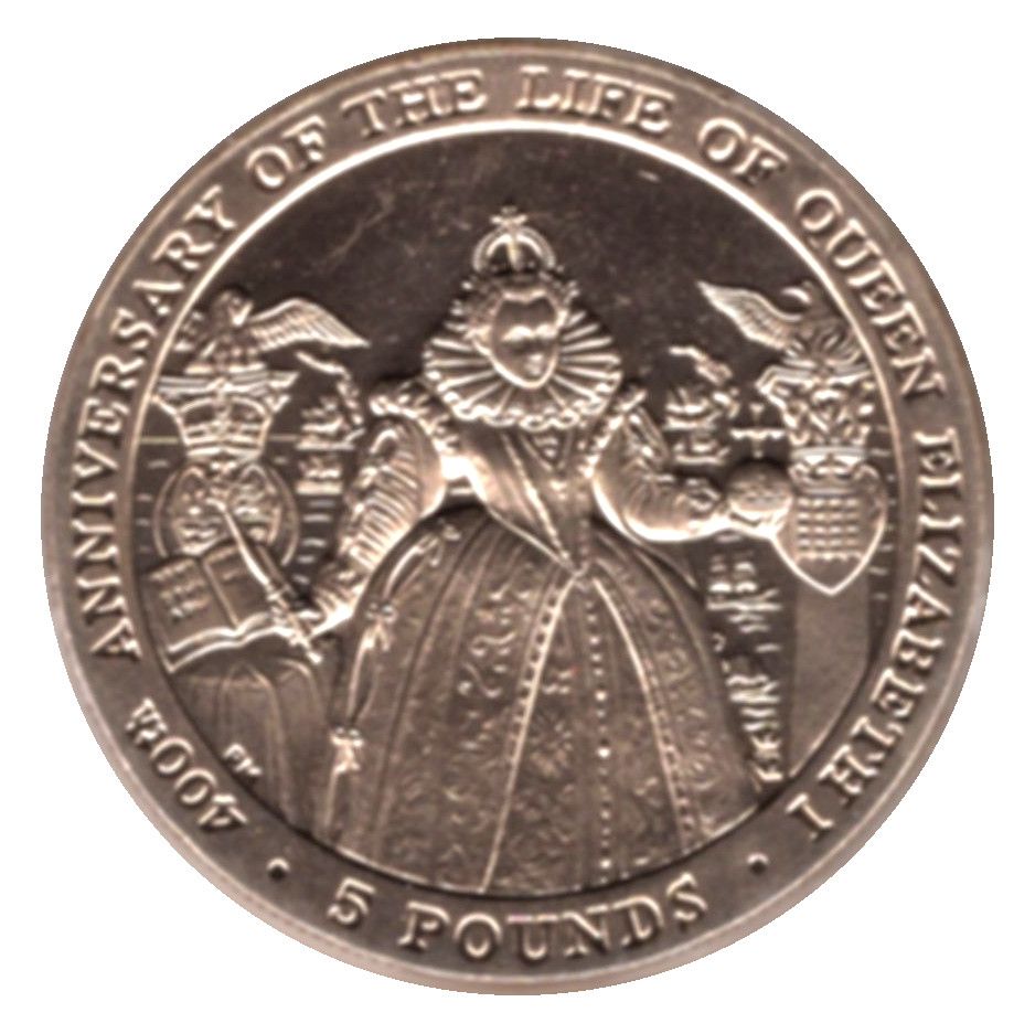 Gibraltar 5 Pounds - Elizabeth II Elizabeth I