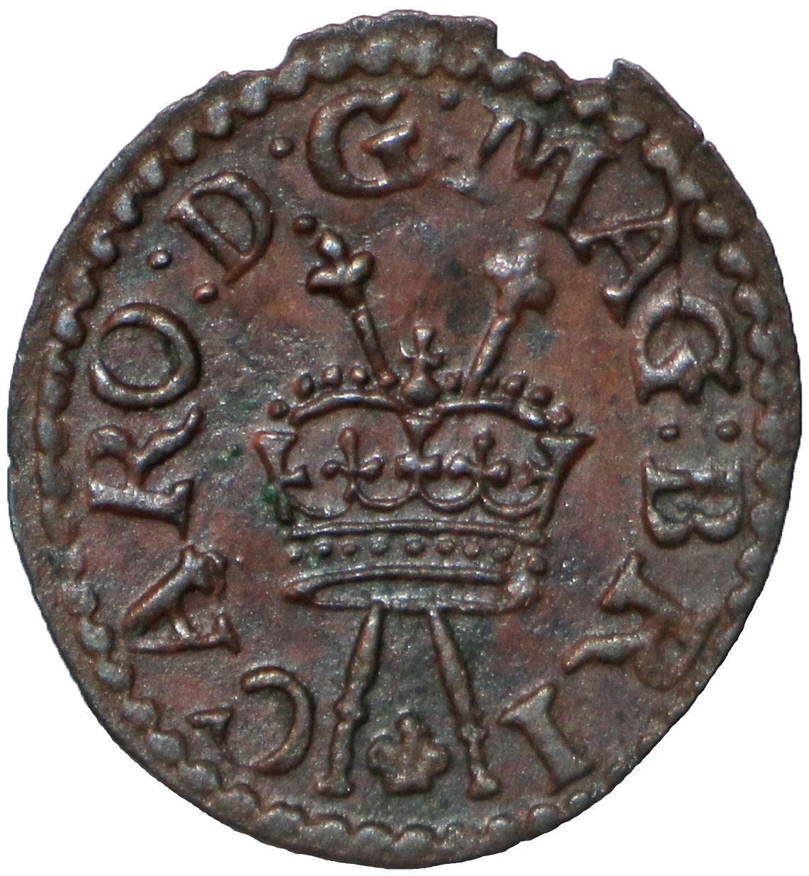 Ireland 1 Farthing - Charles I Richmond issue; type 8 obverse
