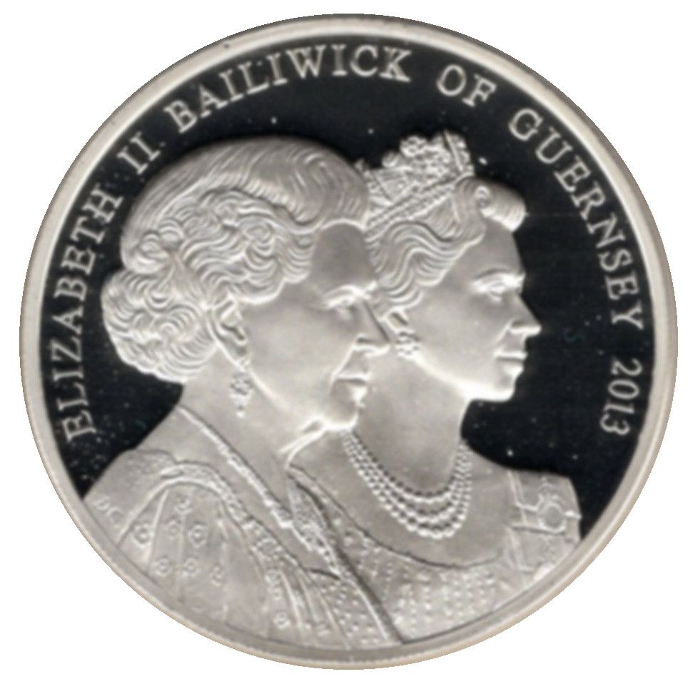 Guernsey 5 Pounds - Elizabeth II Diamond Jubilee obverse