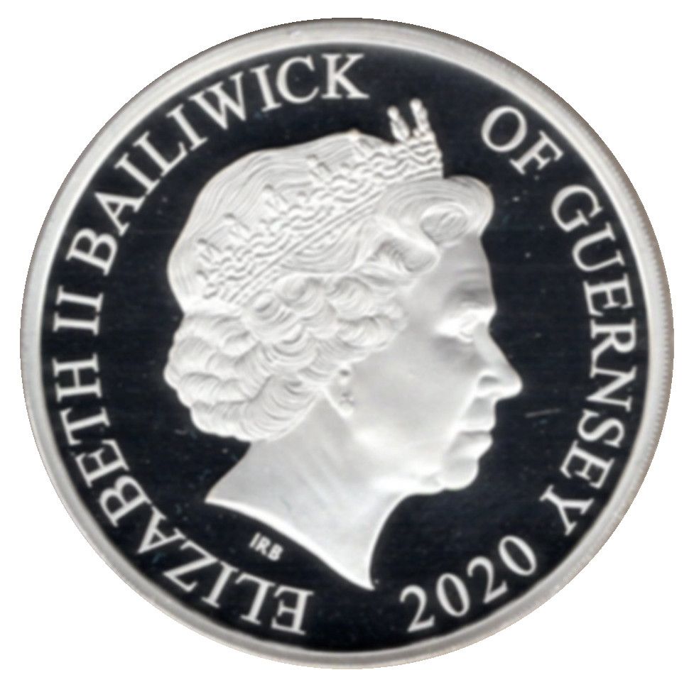 Guernsey 5 Pounds - Elizabeth II Battle of Britain obverse