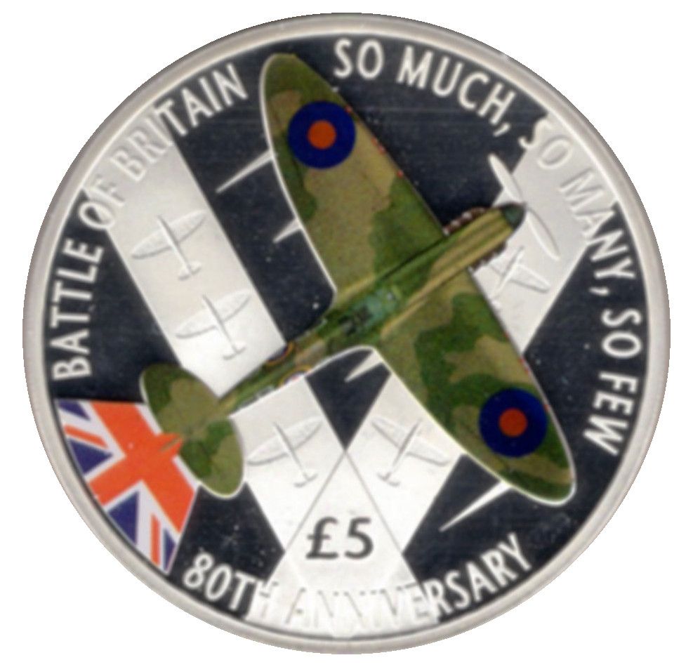 Guernsey 5 Pounds - Elizabeth II Battle of Britain
