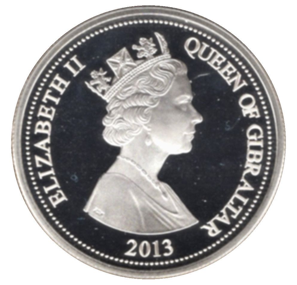 Gibraltar 5 Pounds - Elizabeth II Diamond Jubilee obverse