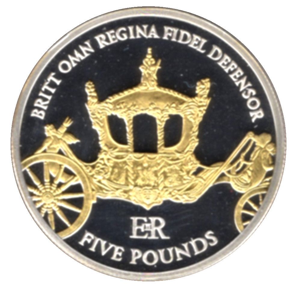 Gibraltar 5 Pounds - Elizabeth II Diamond Jubilee reverse
