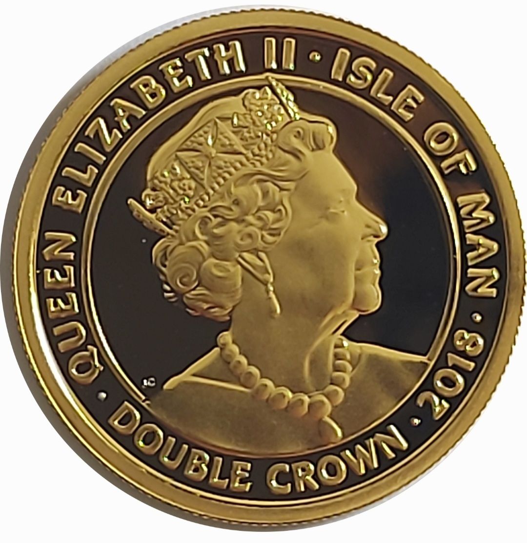 Isle of Man 2 Crowns - Elizabeth II Binding of Fenrir obverse