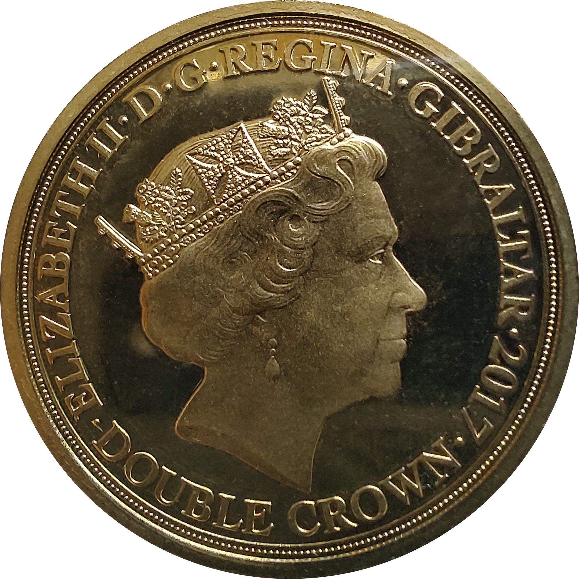 Gibraltar 2 Crowns - Elizabeth II Lone Soldier obverse
