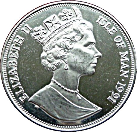 Isle of Man 1 Crown - Elizabeth II American Numismatic Association obverse