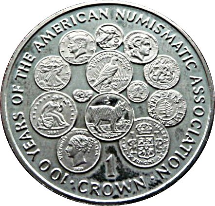 Isle of Man 1 Crown - Elizabeth II American Numismatic Association