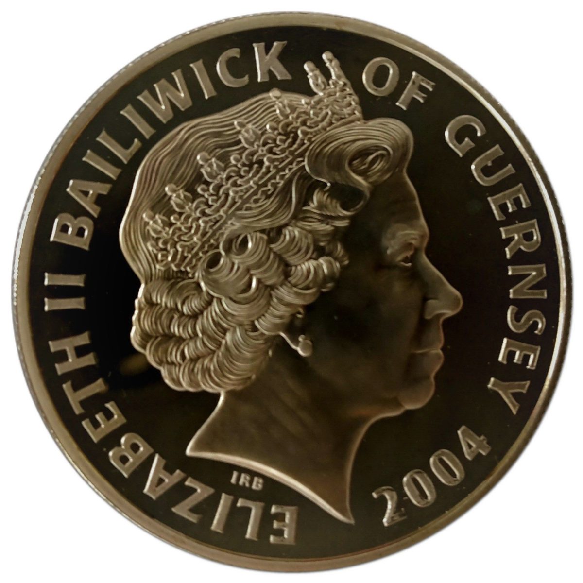 Guernsey 5 Pounds - Elizabeth II City of Truro; Silver Proof obverse