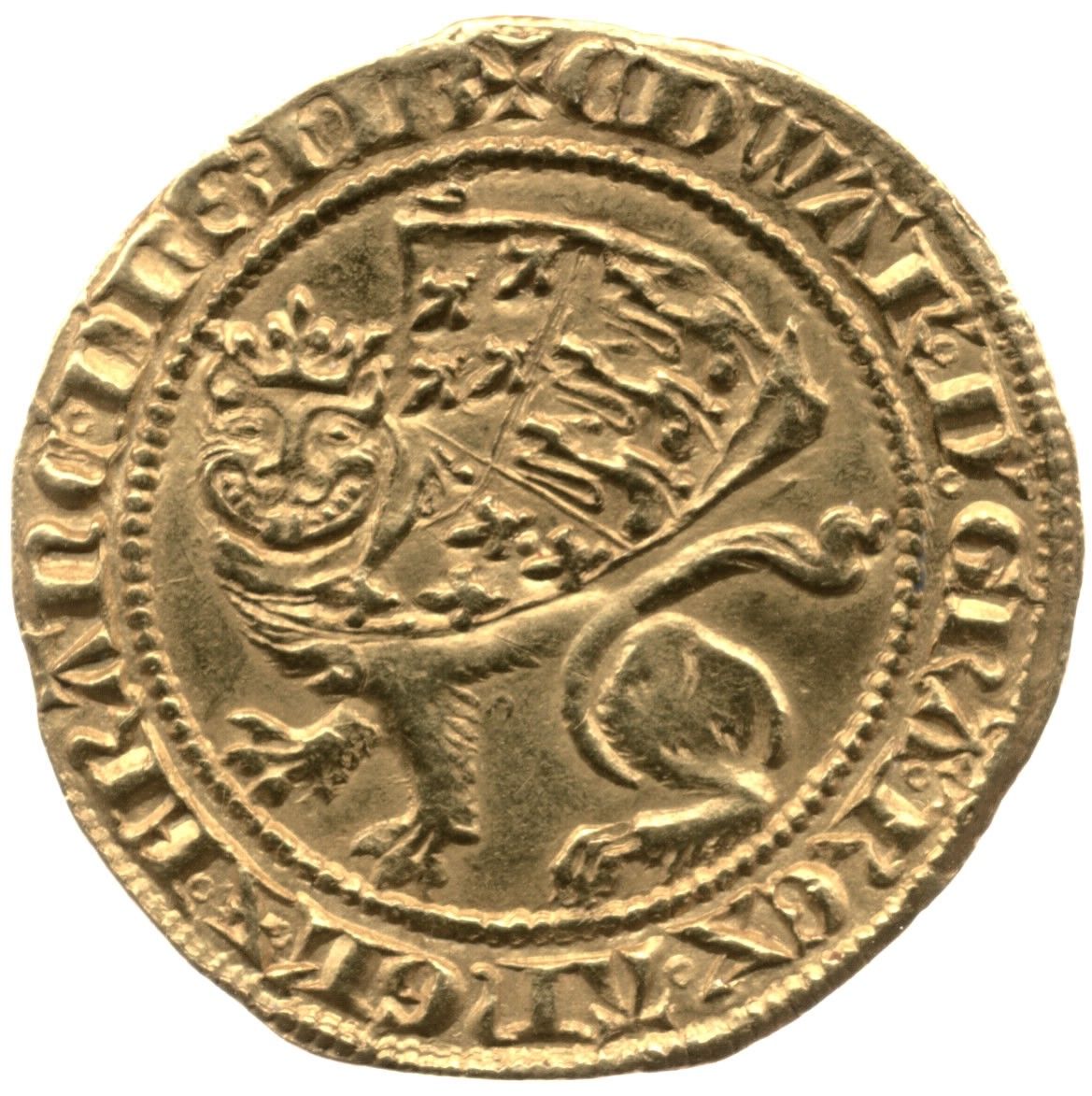 Florin - Edward III 3rd coinage; 1st period obverse