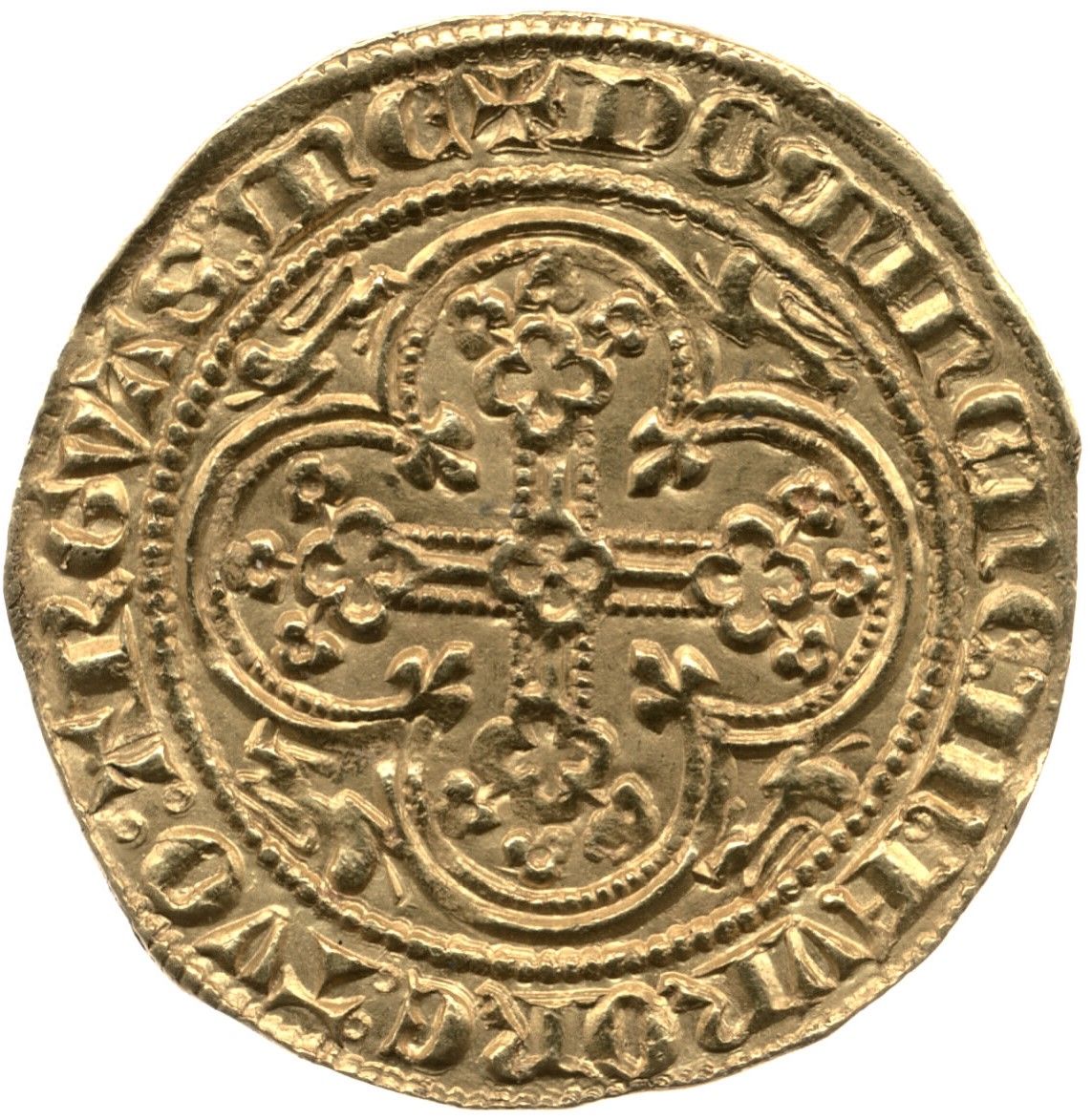 Florin - Edward III 3rd coinage; 1st period reverse