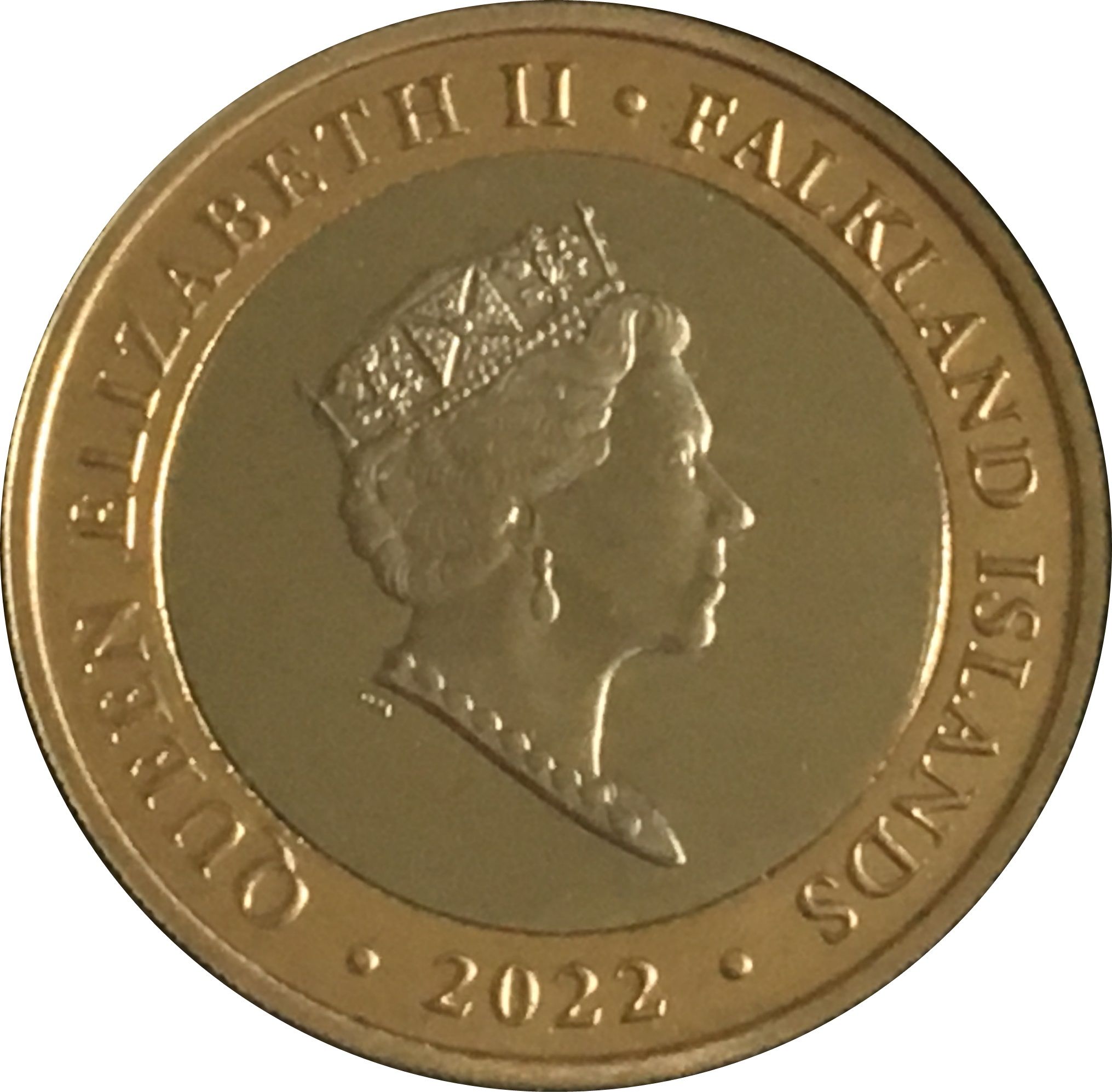 Falkland Islands 2 Pounds - Elizabeth II Liberation; copper-nickel obverse