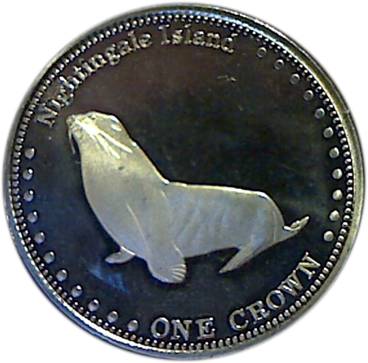 Nightingale Island 1 Crown - Elizabeth II