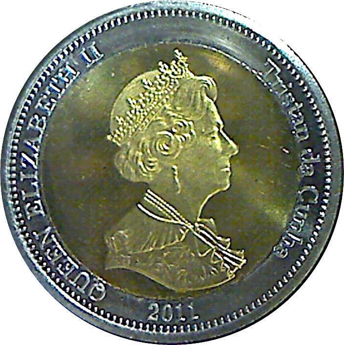 Nightingale Island 25 Pence - Elizabeth II obverse