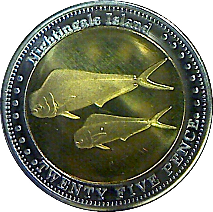 Nightingale Island 25 Pence - Elizabeth II