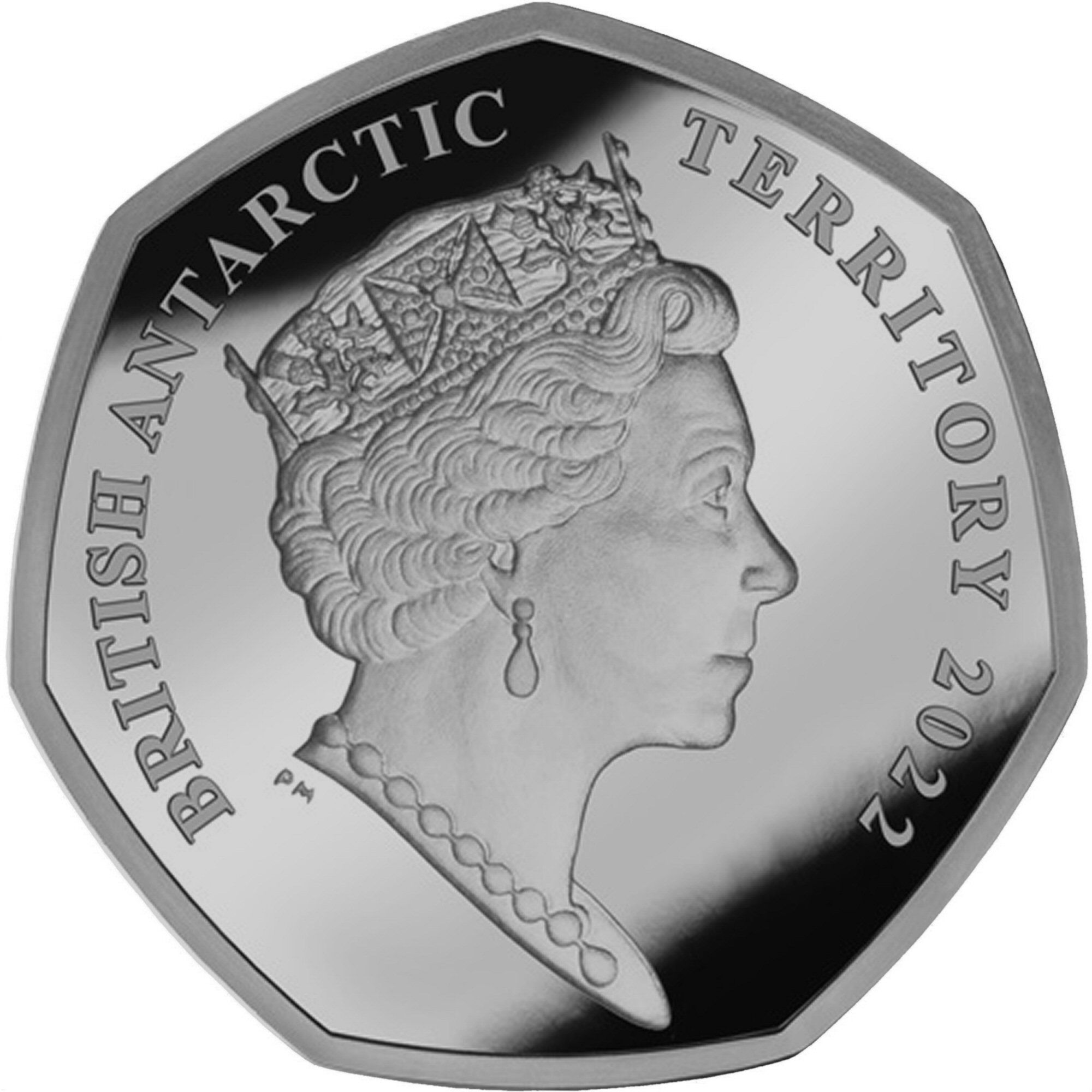 British Antarctic Territory 50 Pence - Elizabeth II Platinum Jubilee obverse