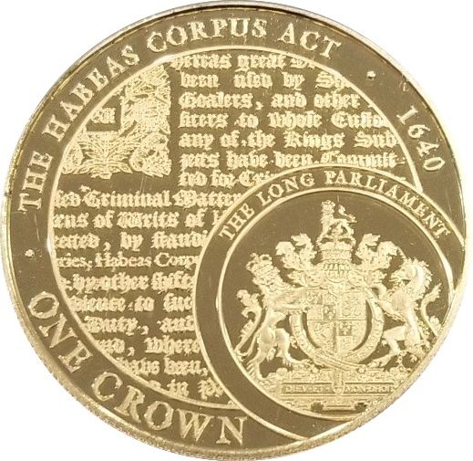 Tristan da Cunha 1 Crown - Elizabeth II Habeas Corpus Act reverse