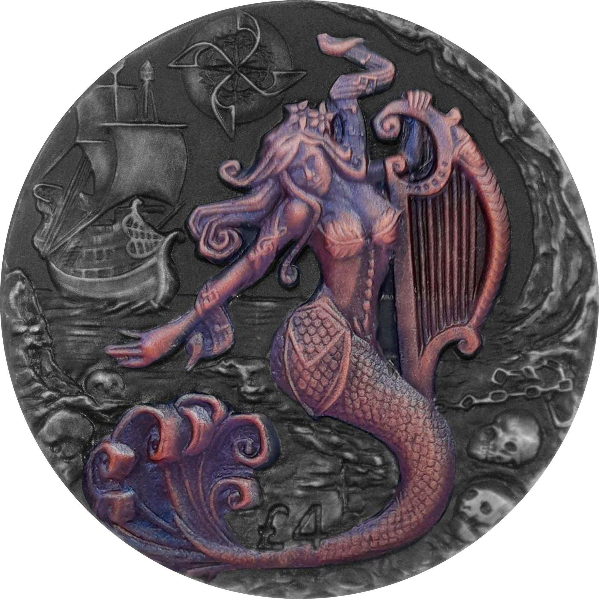 British Indian Ocean Territory 4 Pounds - Elizabeth II The Siren; Coloured