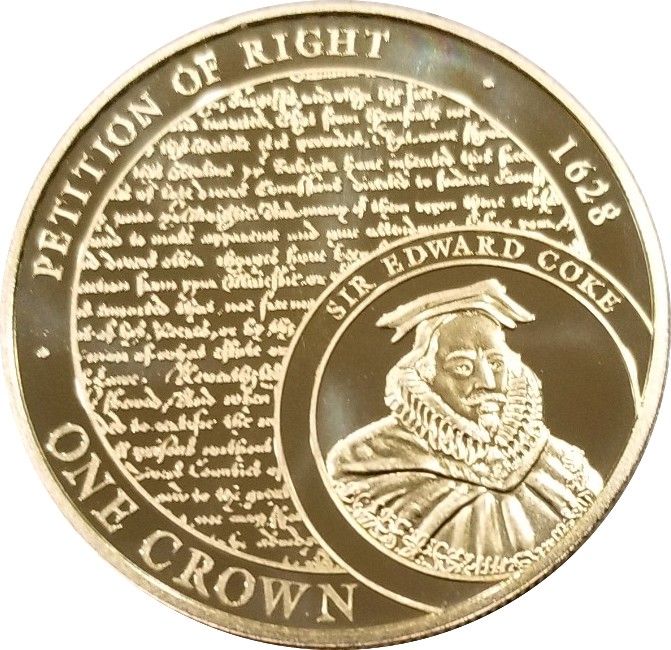 Tristan da Cunha 1 Crown - Elizabeth II Petition Of Right reverse