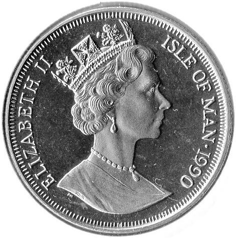 Isle of Man 1 Crown - Elizabeth II New York Alley Cat obverse