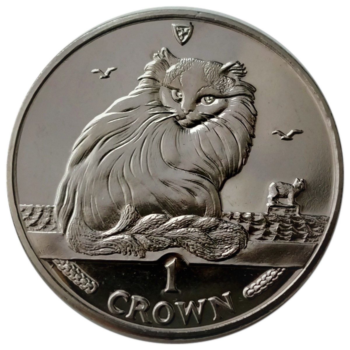 Isle of Man 1 Crown - Elizabeth II Turkish Cat reverse