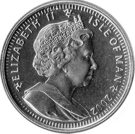 Isle of Man 1 Crown - Elizabeth II Bengal Cat obverse