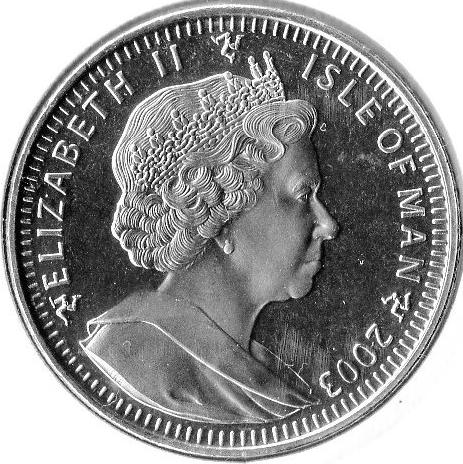 Isle of Man 1 Crown - Elizabeth II Balinese Cat obverse