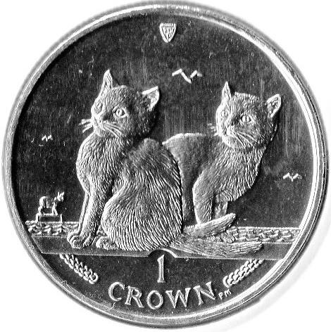 Isle of Man 1 Crown - Elizabeth II Balinese Cat