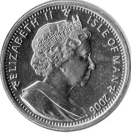 Isle of Man 1 Crown - Elizabeth II Shorthair Cat obverse