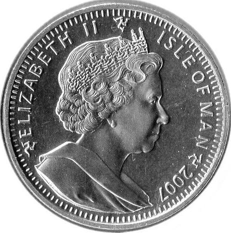 Isle of Man 1 Crown - Elizabeth II Ragdoll Cat obverse