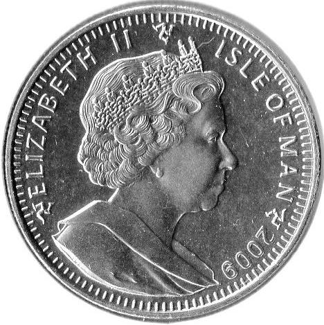 Isle of Man 1 Crown - Elizabeth II Chinchilla Cat obverse