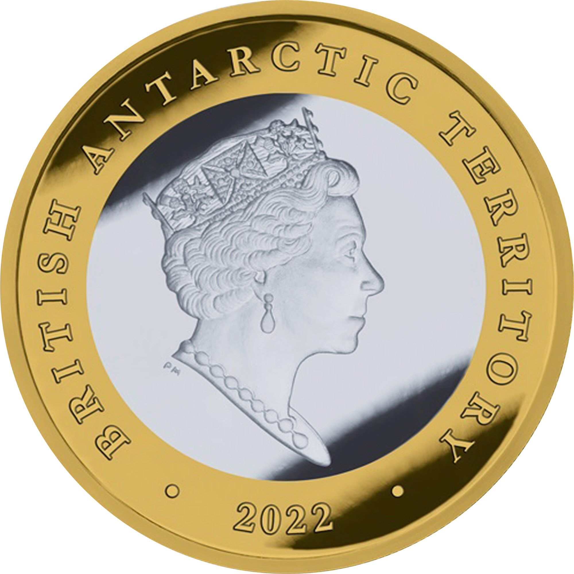 British Antarctic Territory 2 Pounds - Elizabeth II Centenary of final expedition; Silver obverse
