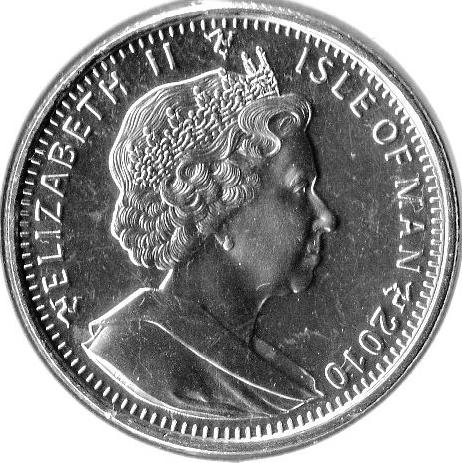 Isle of Man 1 Crown - Elizabeth II Abyssinian Cat obverse